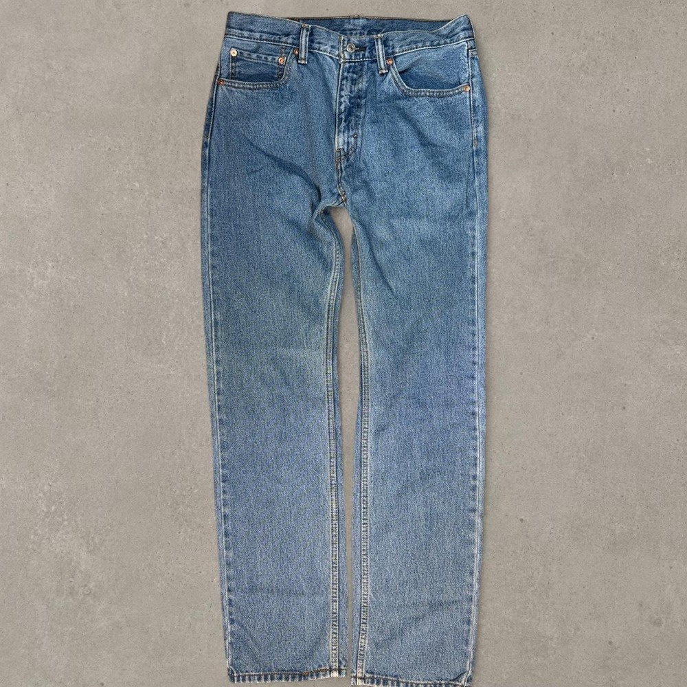 Levi's 505 Regular Fit Jeans 32x34 Light Wash Straight Leg Denim Y2K